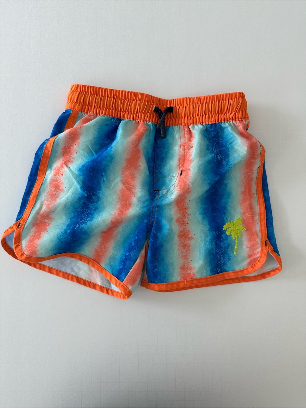 Hatley Boys Surfer Gradient Swim Shorts Orange And Blue Size 2T